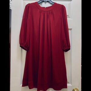 Eva Mendes maroon chiffon baby doll dress size xs